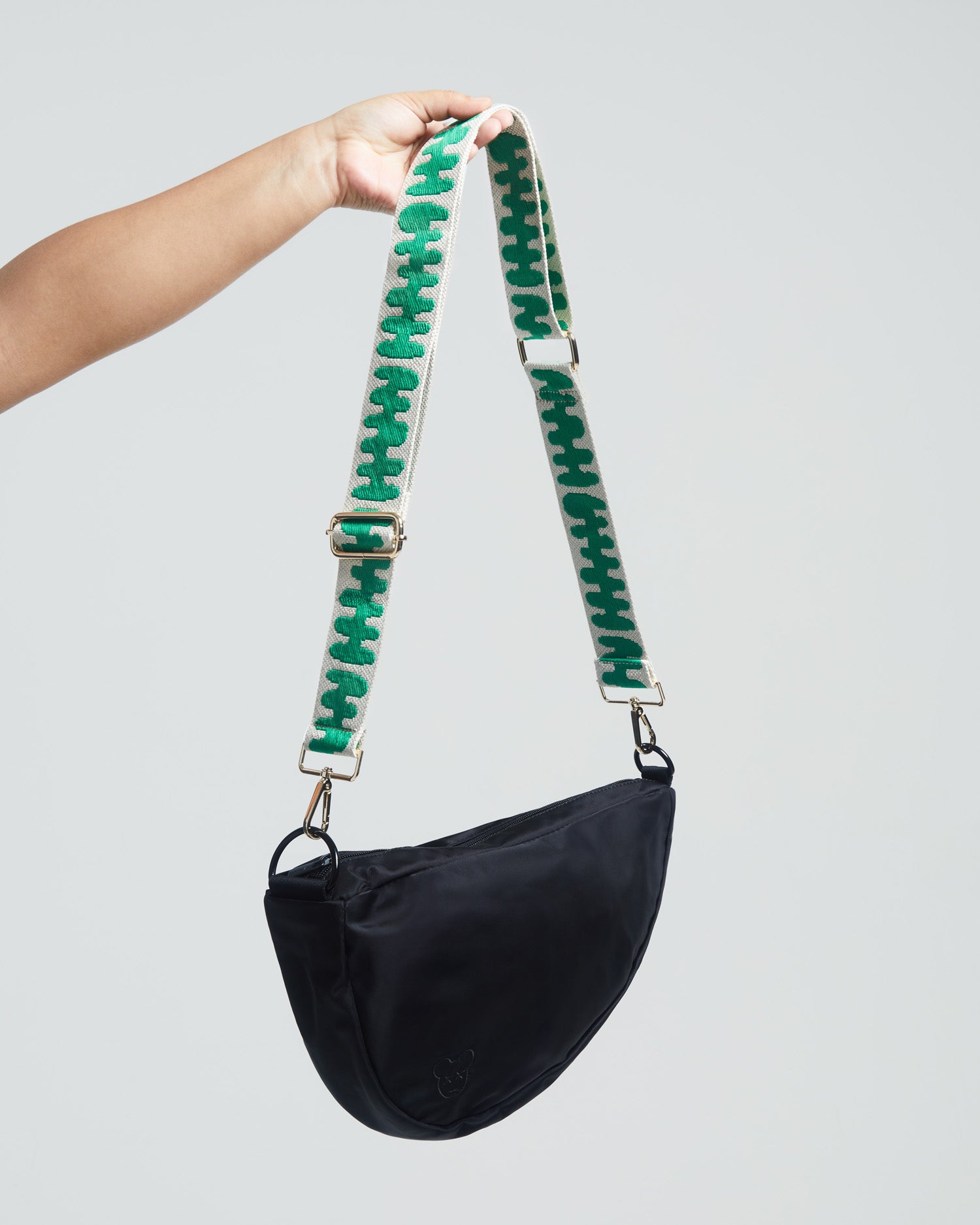 Black Crossbody Compact Diaper Bag | Sling Diaper Bag