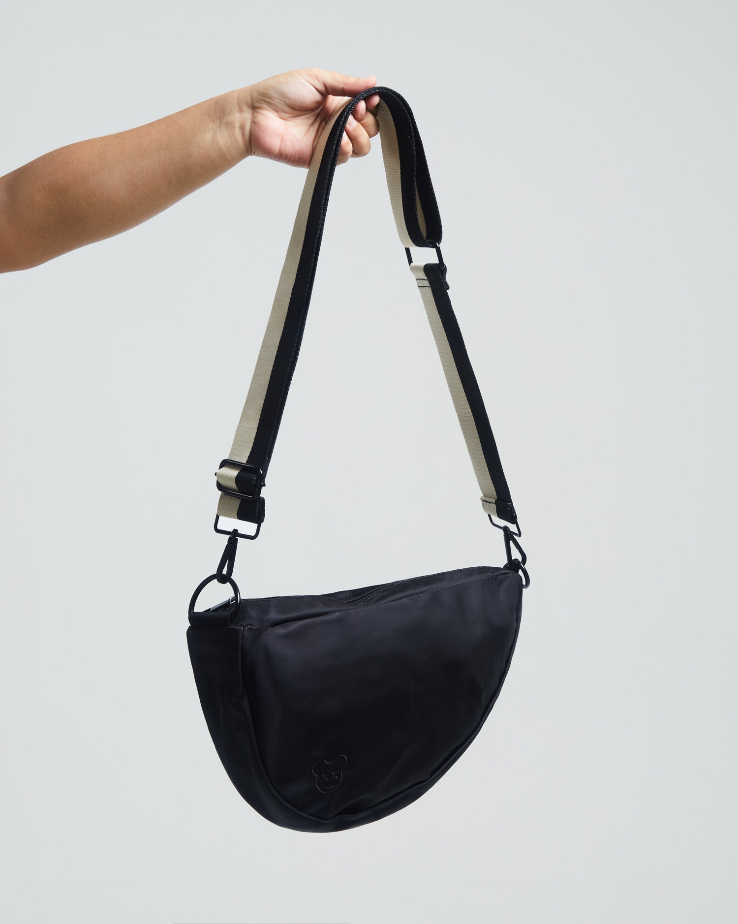 Black Crossbody Compact Diaper Bag | Sling Diaper Bag