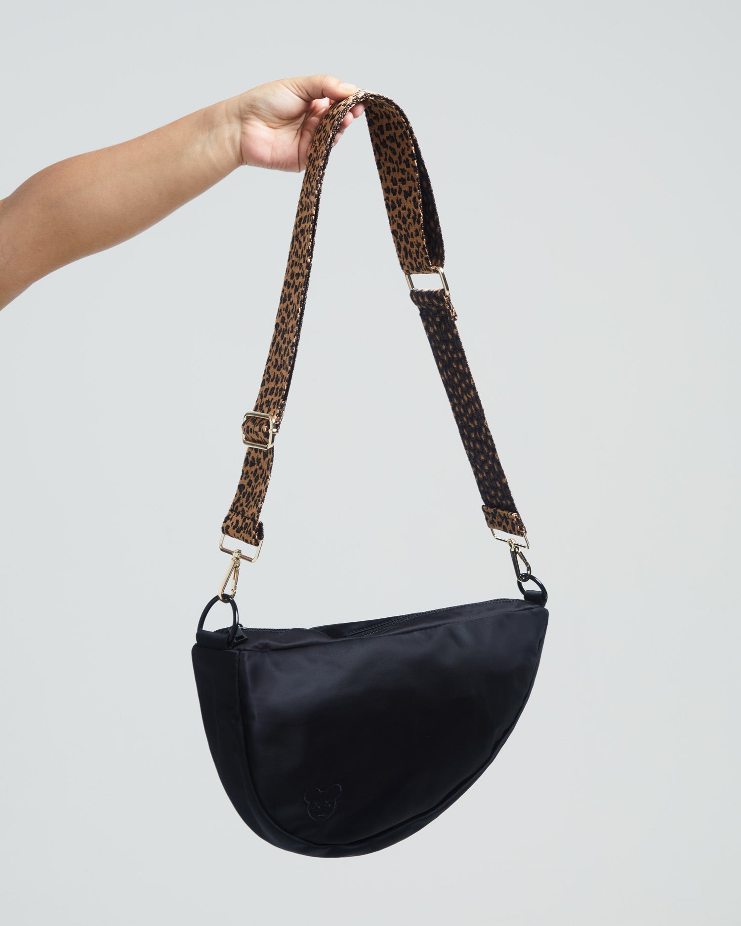 Black Crossbody Compact Diaper Bag | Sling Diaper Bag