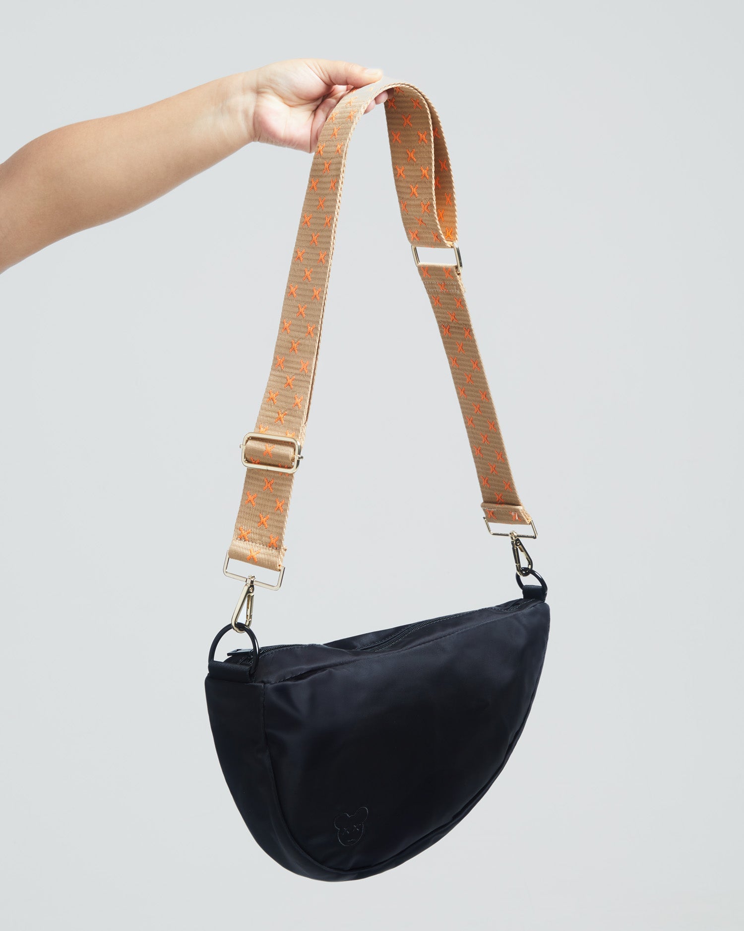 Black Crossbody Compact Diaper Bag | Sling Diaper Bag