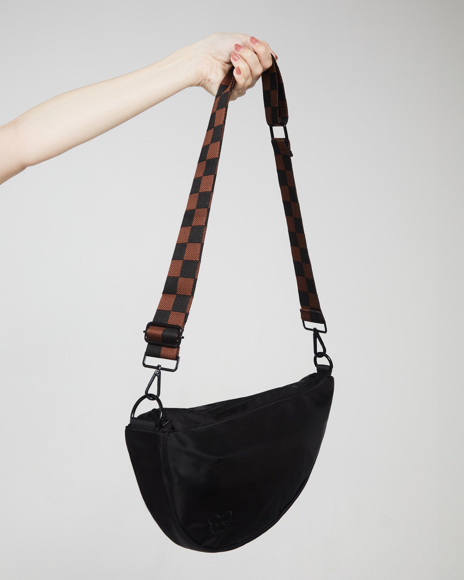 Black Crossbody Compact Diaper Bag | Sling Diaper Bag