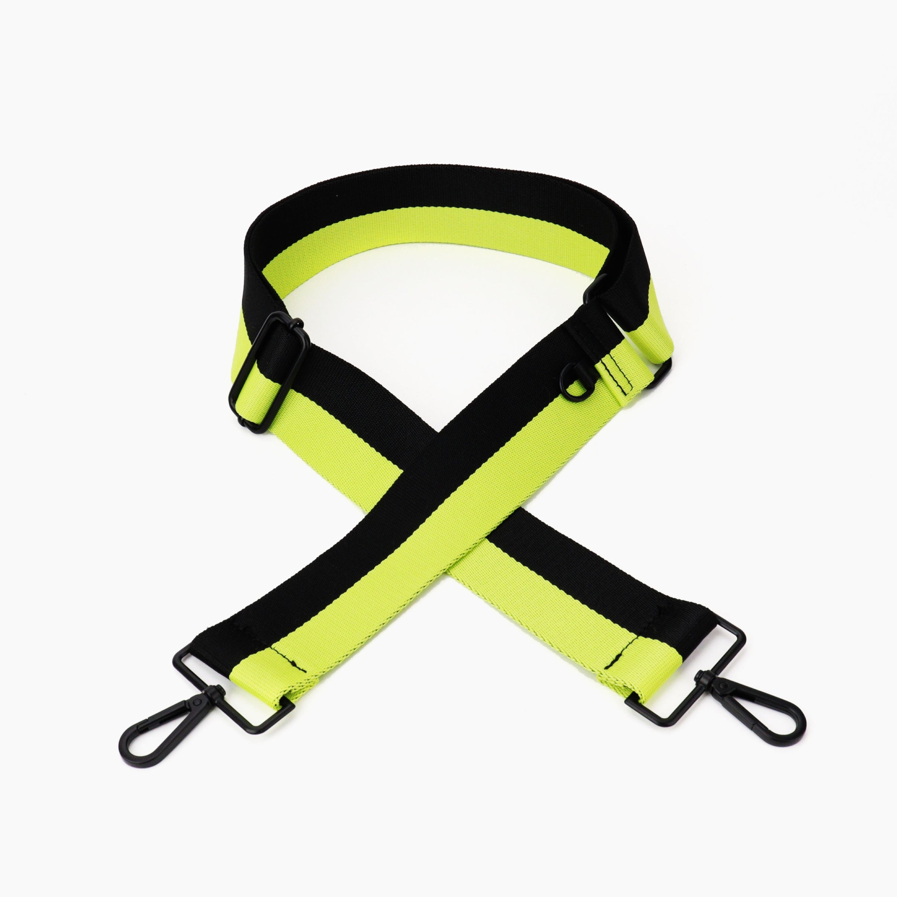 neon yellow + black woven strap