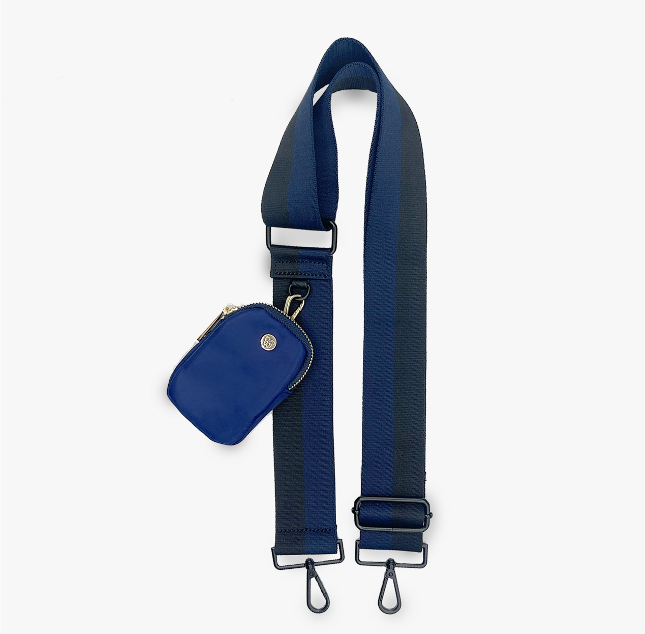 Navy + black woven strap