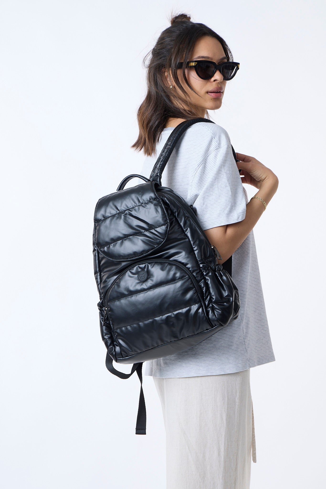 city quilted faux leather diaper backpack Montecito Bag Checkered Bigger and better than ever Hannah & Sophia Ready to