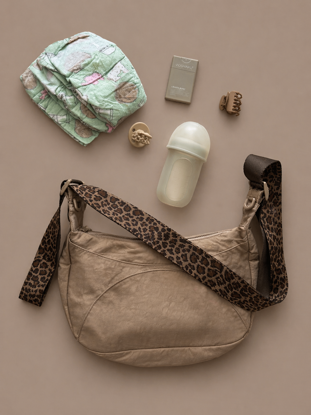 Side view of Citymouse® Park Bag in Sand tan