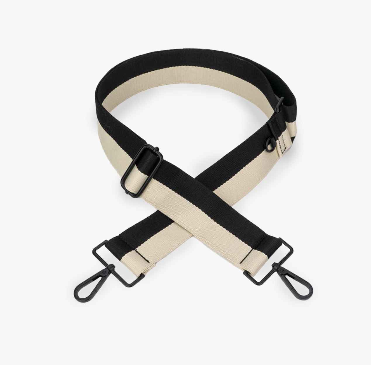 black + cream colorblock strap