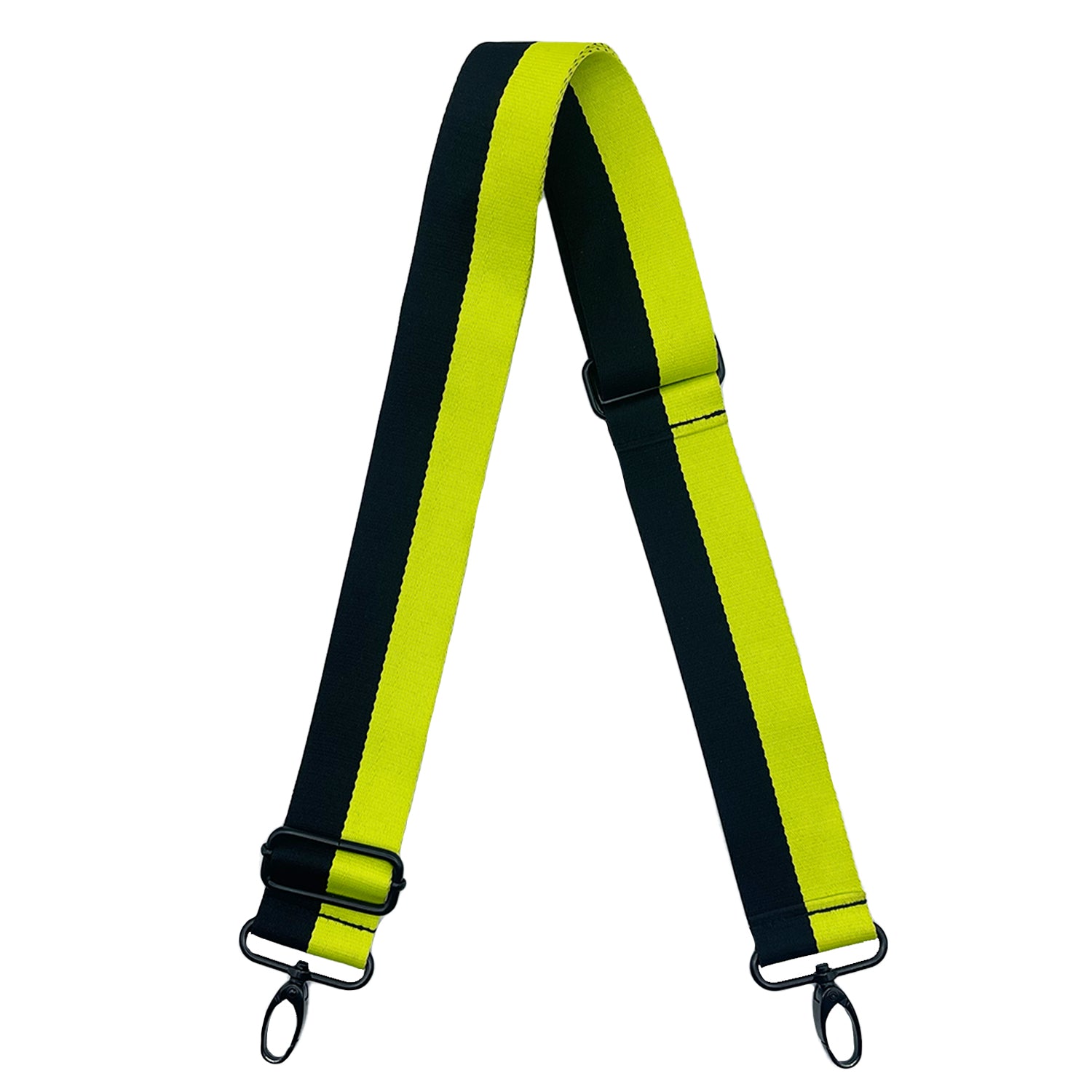 neon yellow + black woven strap